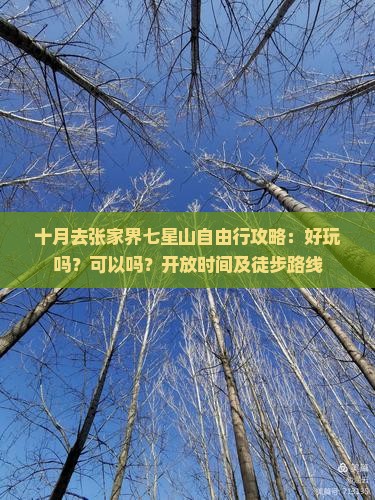 十月去张家界七星山自由行攻略：好玩吗？可以吗？开放时间及徒步路线