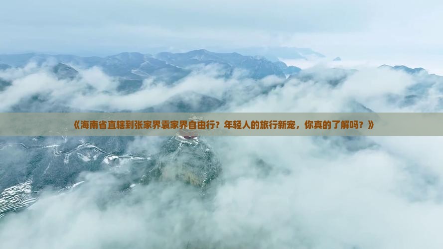 《海南省直辖到张家界袁家界自由行？年轻人的旅行新宠，你真的了解吗？》