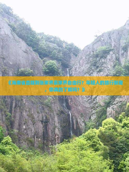 《海南省直辖到张家界袁家界自由行？年轻人的旅行新宠，你真的了解吗？》
