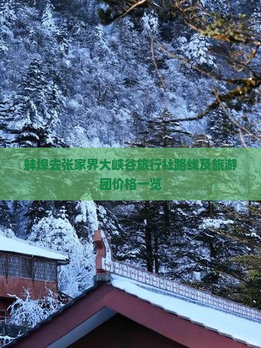 蚌埠去张家界大峡谷旅行社路线及旅游团价格一览