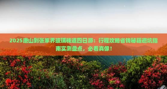 唐山到张家界玻璃栈道四日游