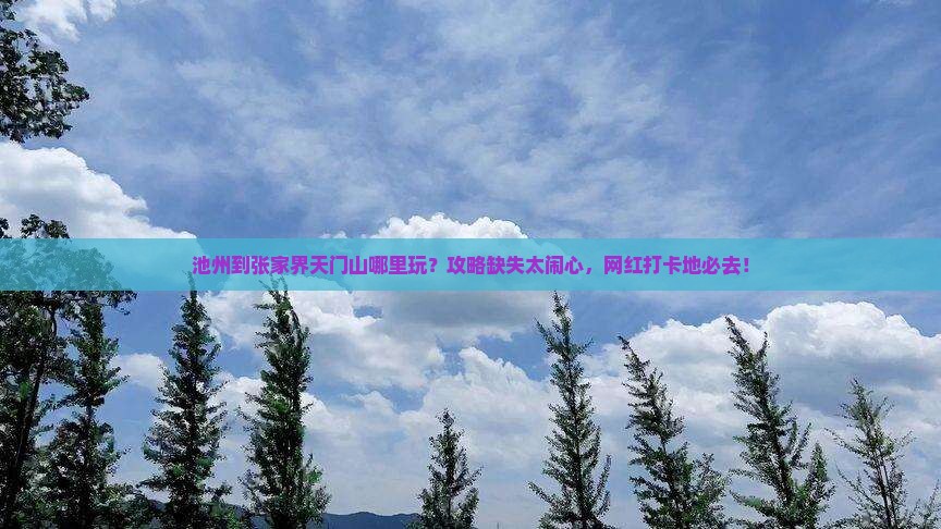 池州到张家界天门山哪里玩