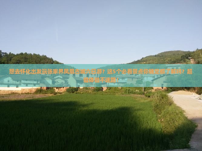 怀化去张家界凤凰古城六日游