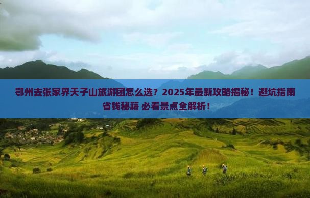 鄂州去张家界天子山大型旅游团