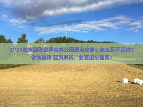 衡水到张家界森林公园景点