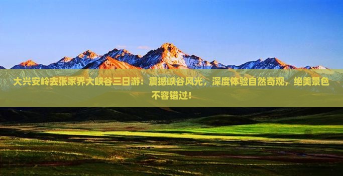 大兴安岭去张家界大峡谷三日游
