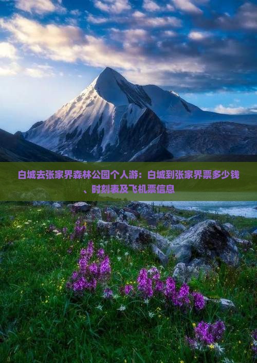 白城去张家界森林公园个人游