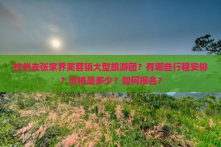 杭州去张家界芙蓉镇大型旅游团？有哪些行程安排？价格是多少？如何报名？