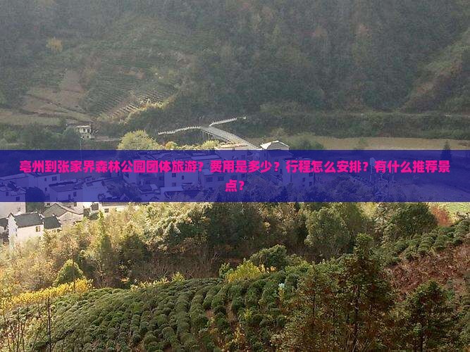 亳州到张家界森林公园团体旅游？费用是多少？行程怎么安排？有什么推荐景点？