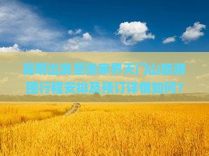 昆明出发至张家界天门山旅游团行程安排及预订详情如何？