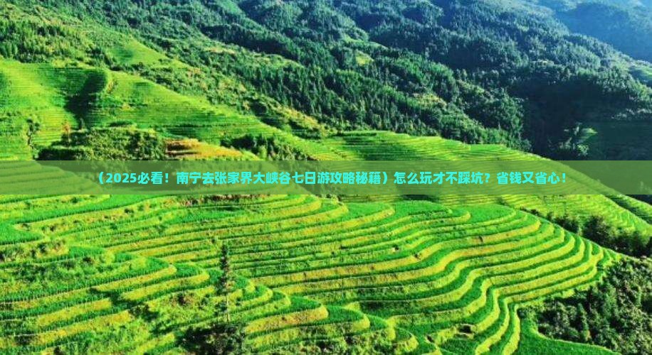 南宁去张家界大峡谷七日游