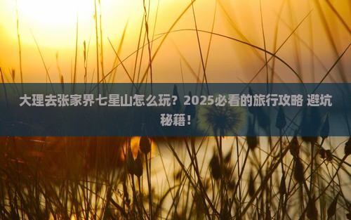 大理去张家界七星山旅行社
