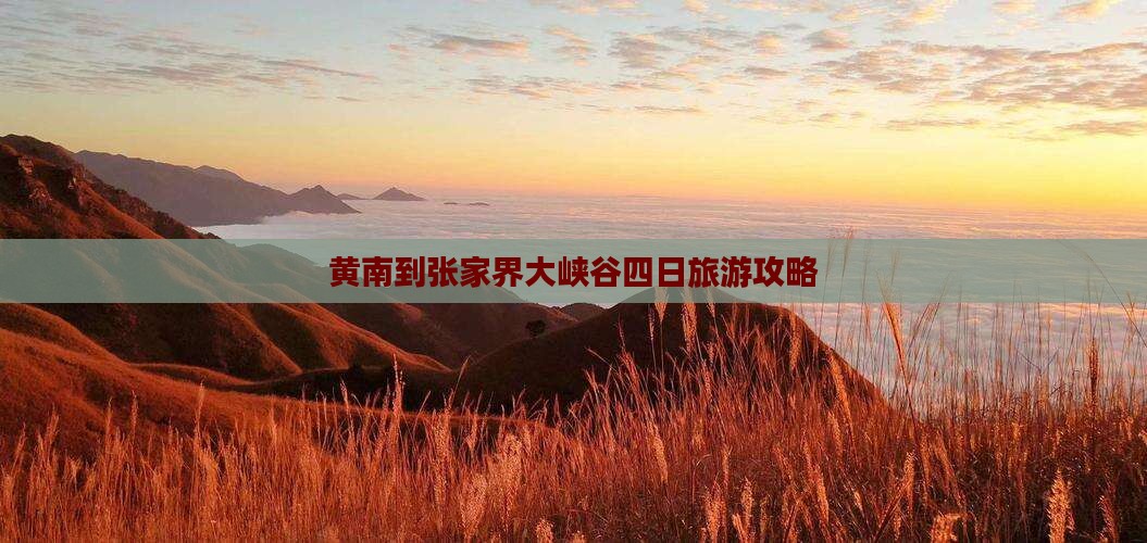 黄南到张家界大峡谷四日游