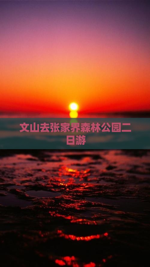 文山去张家界森林公园二日游