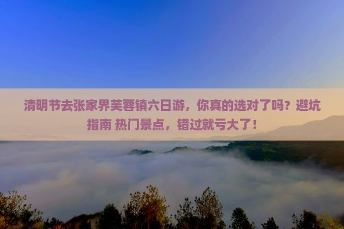 清明节去张家界芙蓉镇六日游