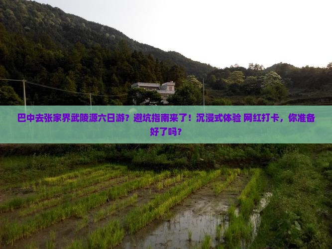 巴中去张家界武陵源六日游