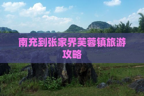 南充到张家界芙蓉镇自由行