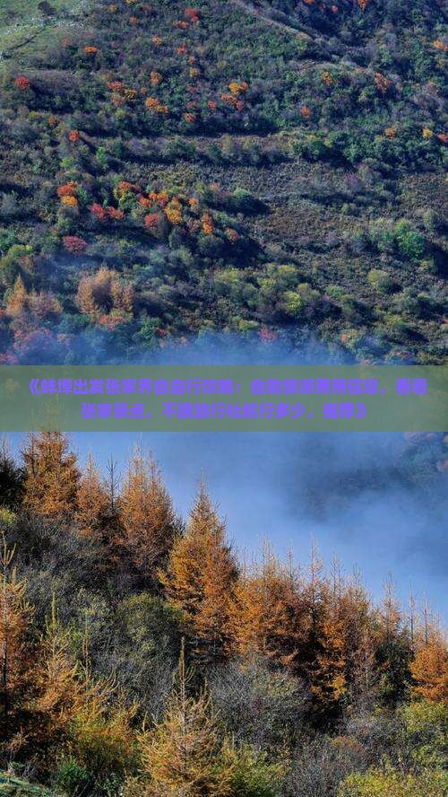 《蚌埠出发张家界自由行攻略：自助旅游费用信息，看看张家景点，不跟旅行社航行多少，推荐》