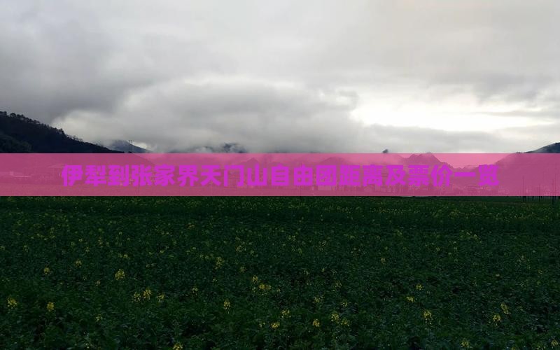 伊犁到张家界天门山自由团距离及票价一览 伊犁到张家界天门山自由团距离及票价一览