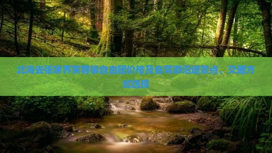北海去张家界芙蓉镇自由团价格及自驾游沿途景点、交通方式选择