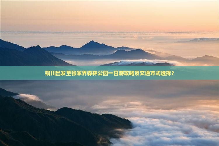 铜川出发至张家界森林公园一日游攻略及交通方式选择? 铜川出发至张家界森林公园一日游攻略及交通方式选择?