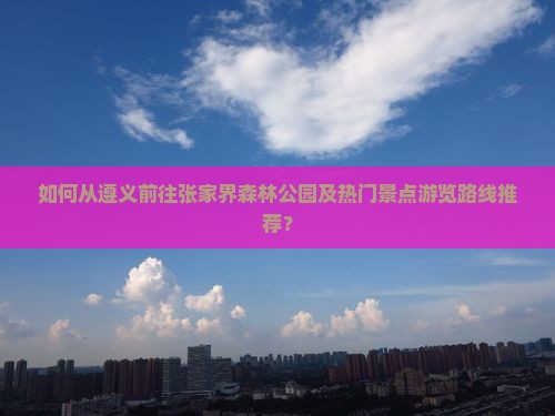 如何从遵义前往张家界森林公园及热门景点游览路线推荐？
