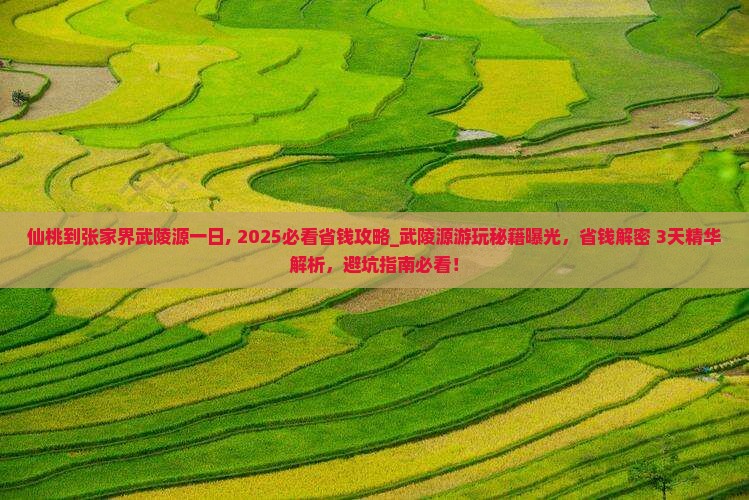 仙桃到张家界武陵源一日