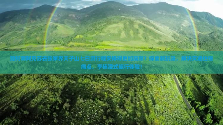 如何将阿克苏去张家界天子山七日游行程安排得更加高效？探索新玩法，解决交通住宿痛点，享柿浸式旅行体验！