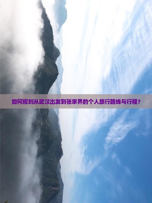 如何规划从武汉出发到张家界的个人旅行路线与行程？