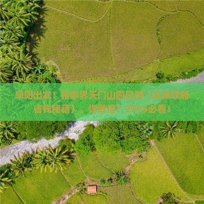阜阳去张家界天门山四日游