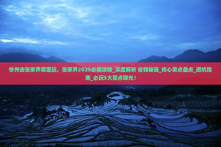 忻州去张家界哪里玩