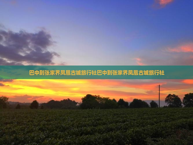 巴中到张家界凤凰古城旅行社