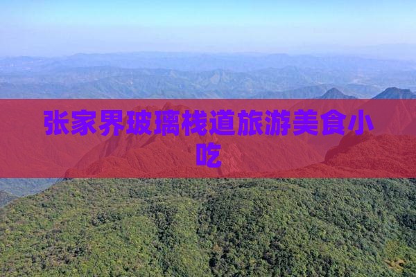 镇江去张家界玻璃栈道旅游小吃