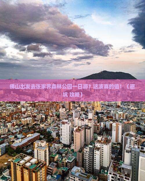 佛山去张家界森林公园一日