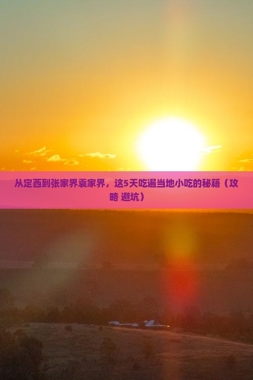 定西到张家界袁家界旅游小吃