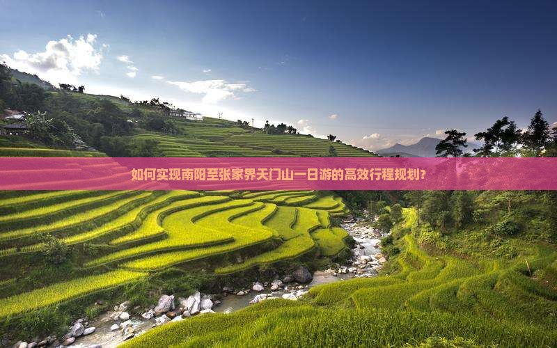 如何实现南阳至张家界天门山一日游的高效行程规划？