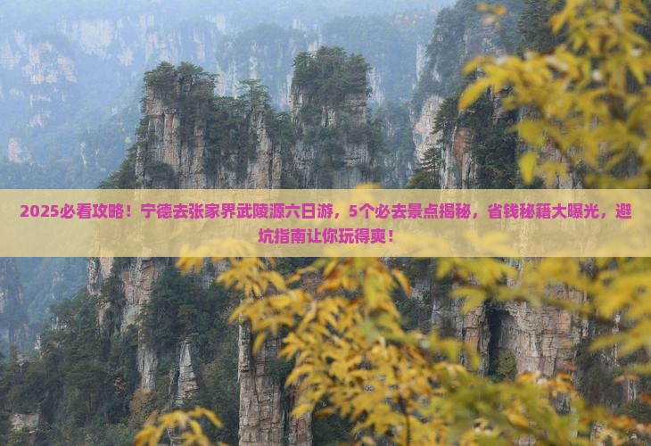 宁德去张家界武陵源六日游