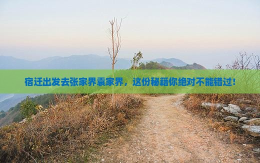 宿迁到张家界袁家界必去地
