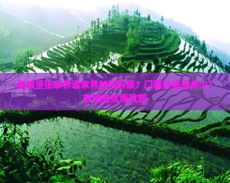 张掖至张家界袁家界如何购票？门票价格是多少？有哪些优惠政部