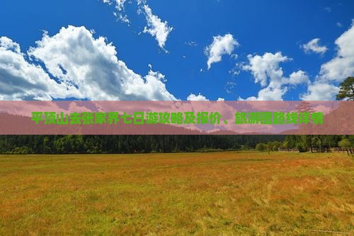 平顶山去张家界七日游攻略及报价、旅游团路线详情