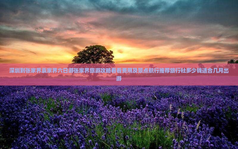 深圳到张家界袁家界六日游张家界旅游攻略看看费用及景点航行推荐旅行社多少钱适合几月出游