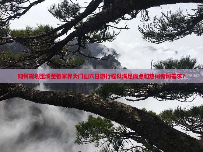 如何规划玉溪至张家界天门山六日游行程以满足痛点和热词新词需求？