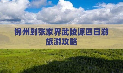 锦州到张家界武陵源四日游旅游攻略
