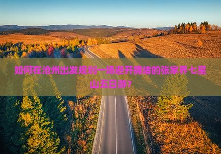 如何在沧州出发规划一场避开拥堵的张家界七星山五日游？