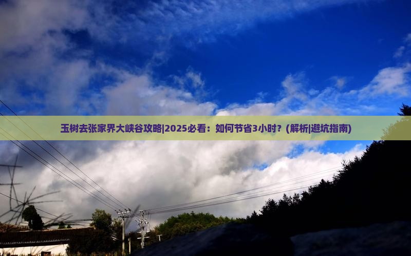 玉树去张家界大峡谷攻略