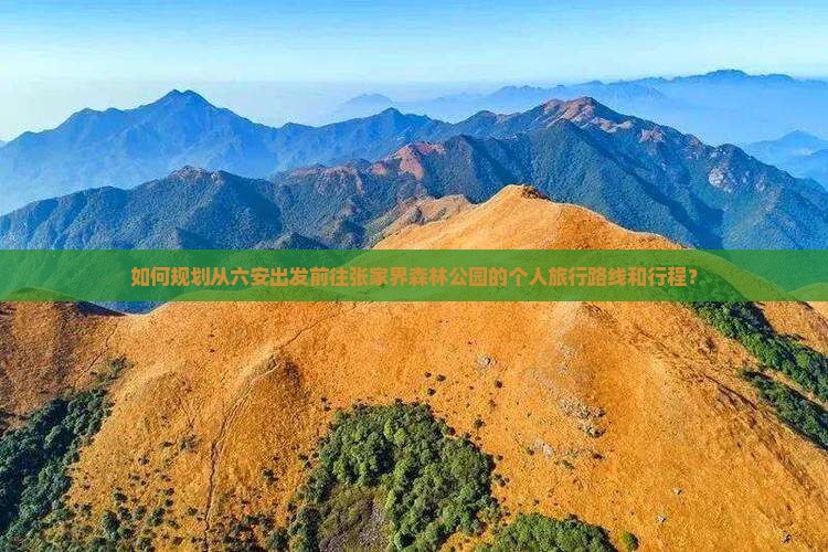 如何规划从六安出发前往张家界森林公园的个人旅行路线和行程？