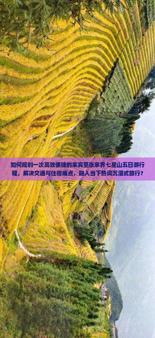 如何规划一次高效便捷的来宾至张家界七星山五日游行程，解决交通与住宿痛点，融入当下热词沉浸式旅行？