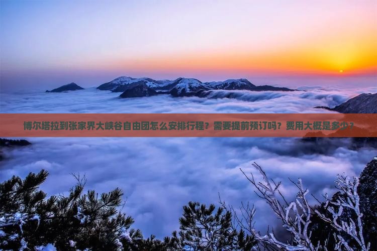 博尔塔拉到张家界大峡谷自由团怎么安排行程？需要提前预订吗？费用大概是多少？