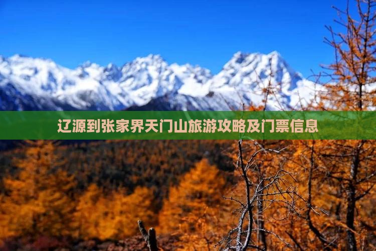 辽源到张家界天门山旅游攻略及门票信息