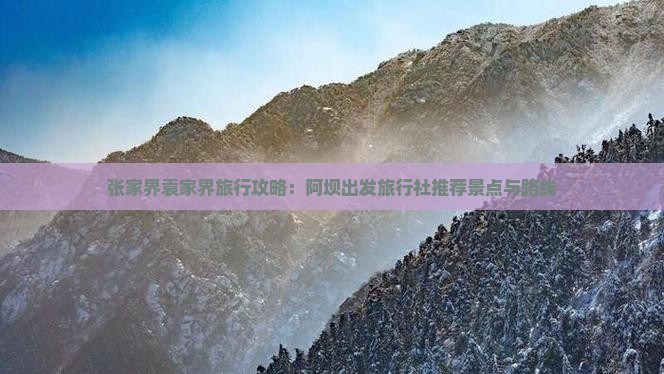 张家界袁家界旅行攻略：阿坝出发旅行社推荐景点与路线